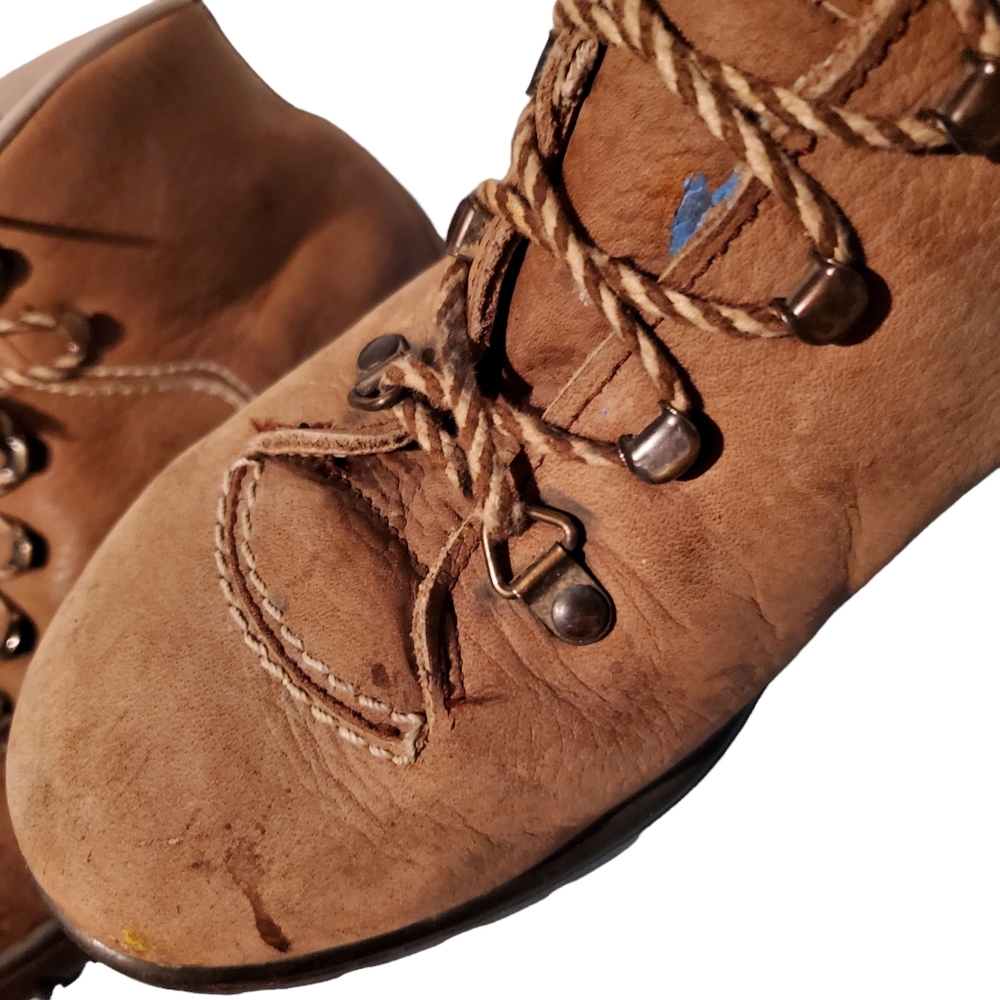 Vintage Raichle Brown Leather Mountaineering Hiker Boots Women's Size 7.5M - Picture 11 of 11